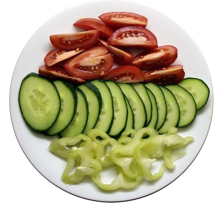 گیسٹرائٹس کے لئے سبزیوں کی پلیٹ